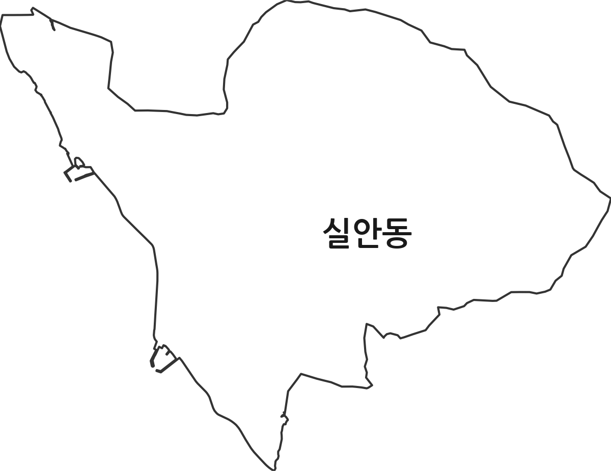 경상남도 사천시 실안동 법정동 행정구역 경계 지도