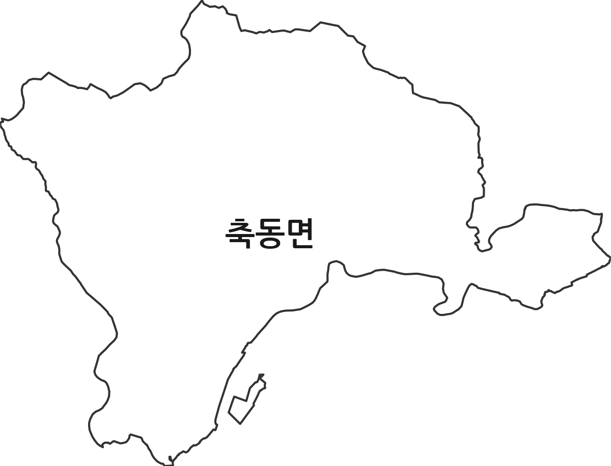 경상남도 사천시 축동면 법정동 행정구역 경계 지도