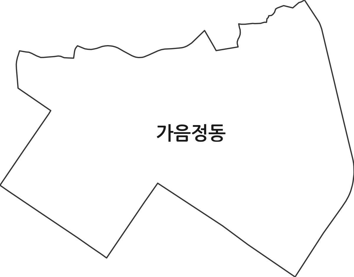 경상남도 창원시 성산구 가음정동 행정동 행정구역 경계 지도