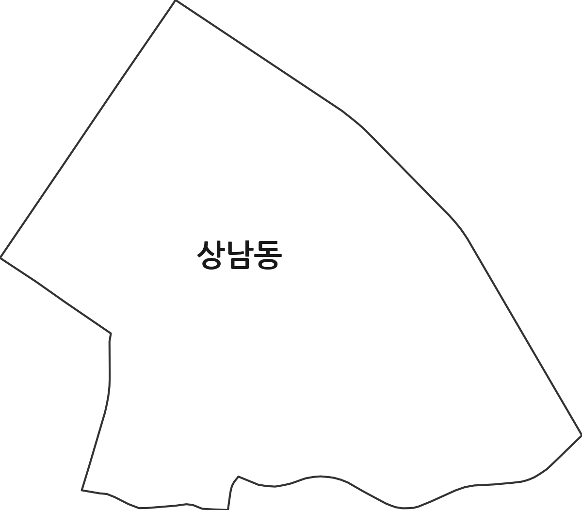 경상남도 창원시 성산구 상남동 행정동 행정구역 경계 지도
