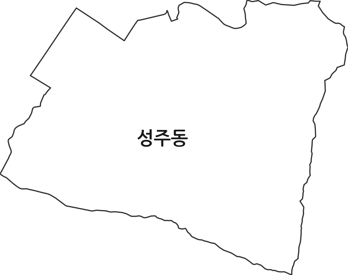 경상남도 창원시 성산구 성주동 행정동 행정구역 경계 지도