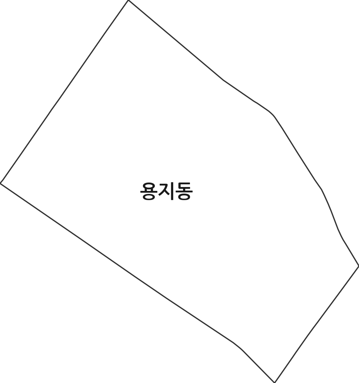 경상남도 창원시 성산구 용지동 행정동 행정구역 경계 지도