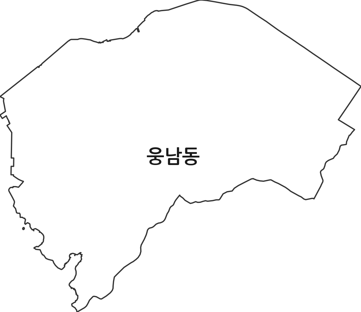경상남도 창원시 성산구 웅남동 행정동 행정구역 경계 지도