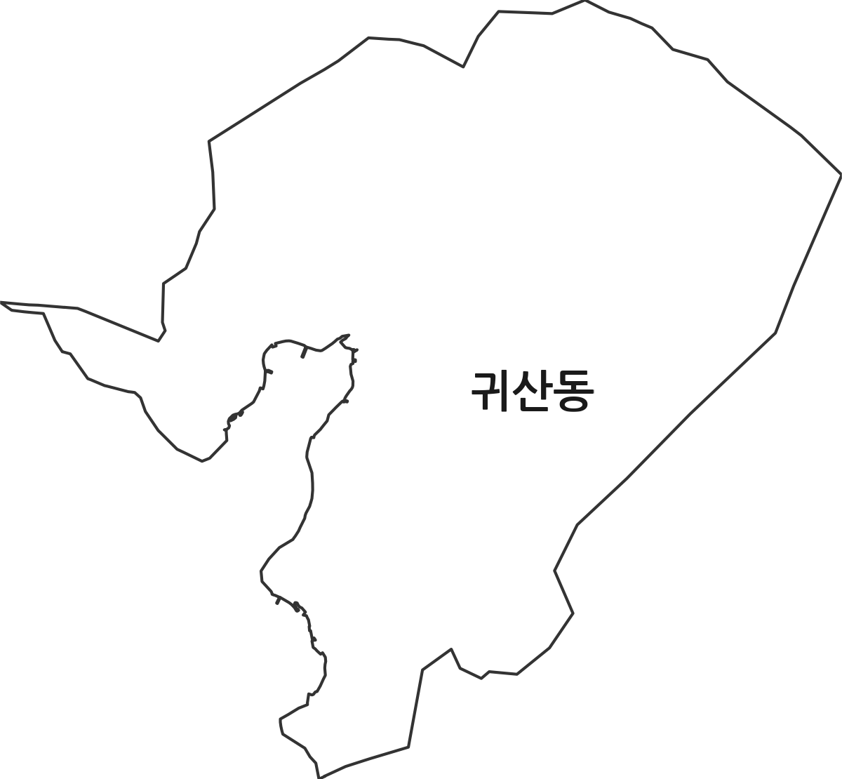 경상남도 창원시 성산구 귀산동 법정동 행정구역 경계 지도