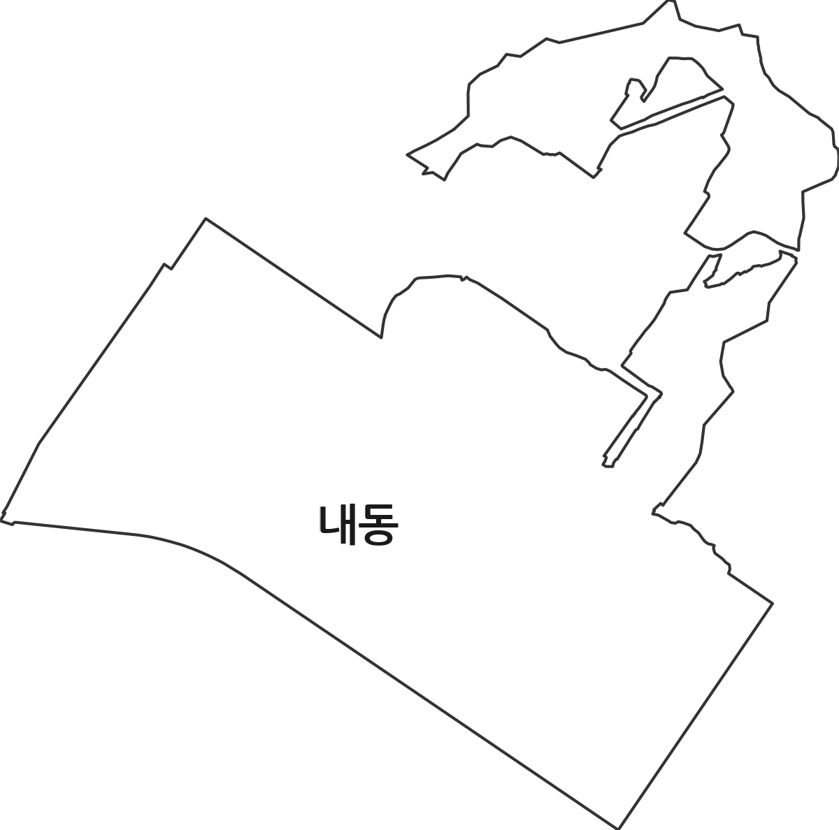 경상남도 창원시 성산구 내동 법정동 행정구역 경계 지도