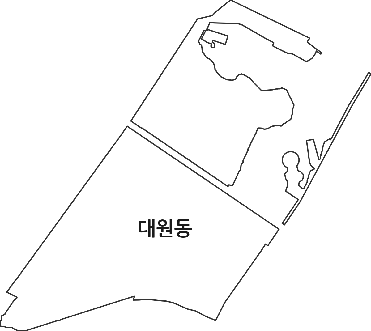 경상남도 창원시 성산구 대원동 법정동 행정구역 경계 지도