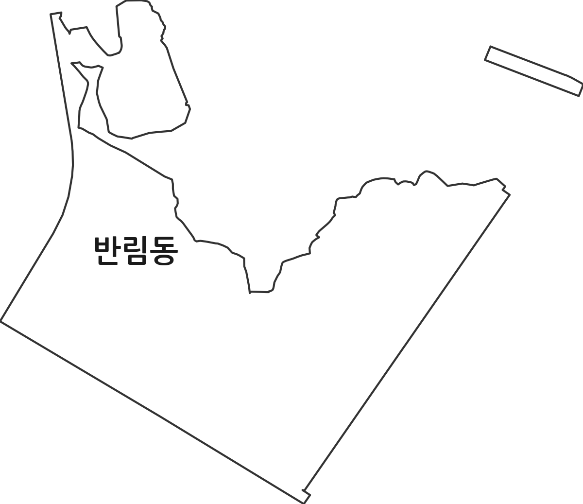 경상남도 창원시 성산구 반림동 법정동 행정구역 경계 지도