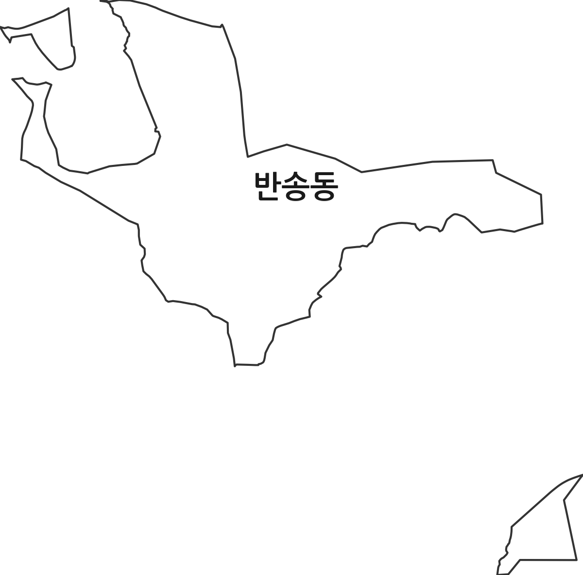 경상남도 창원시 성산구 반송동 법정동 행정구역 경계 지도