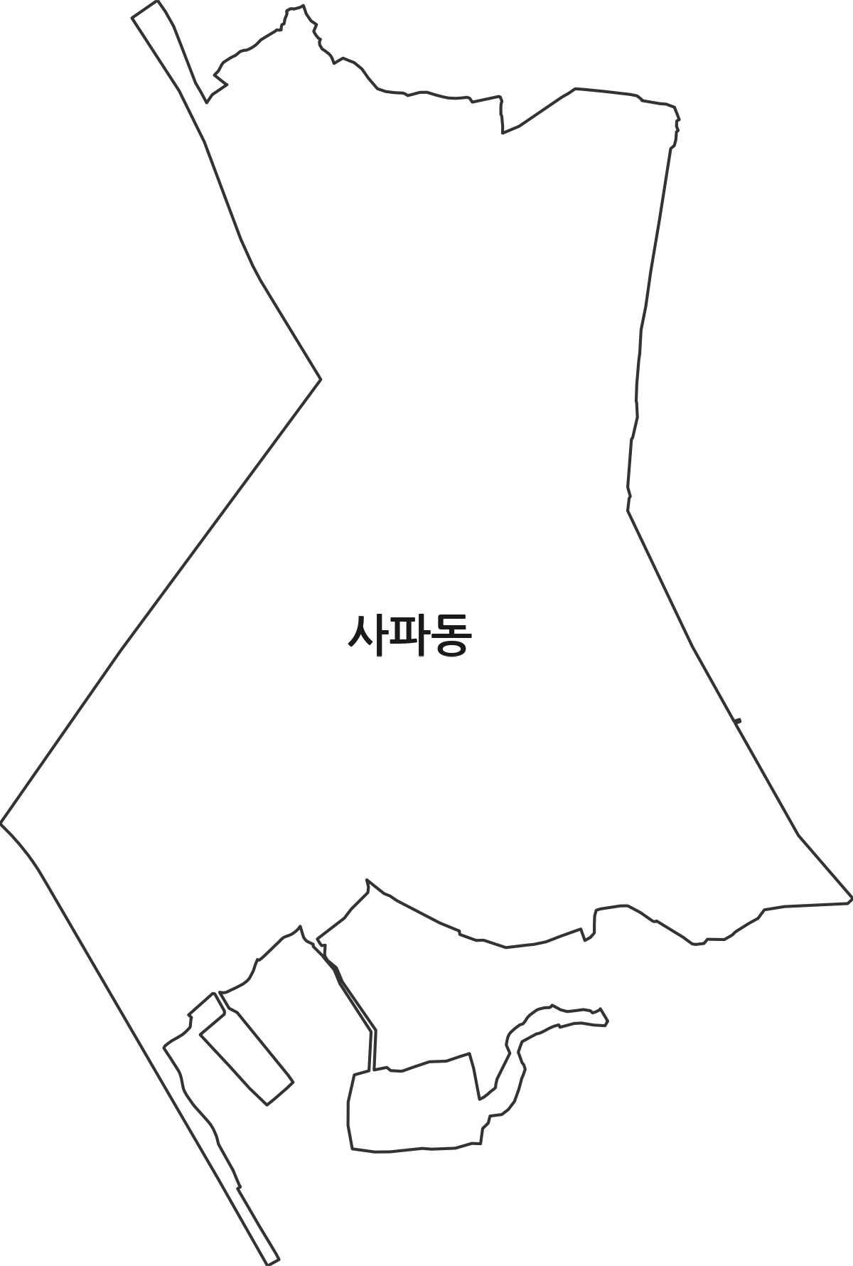 경상남도 창원시 성산구 사파동 법정동 행정구역 경계 지도
