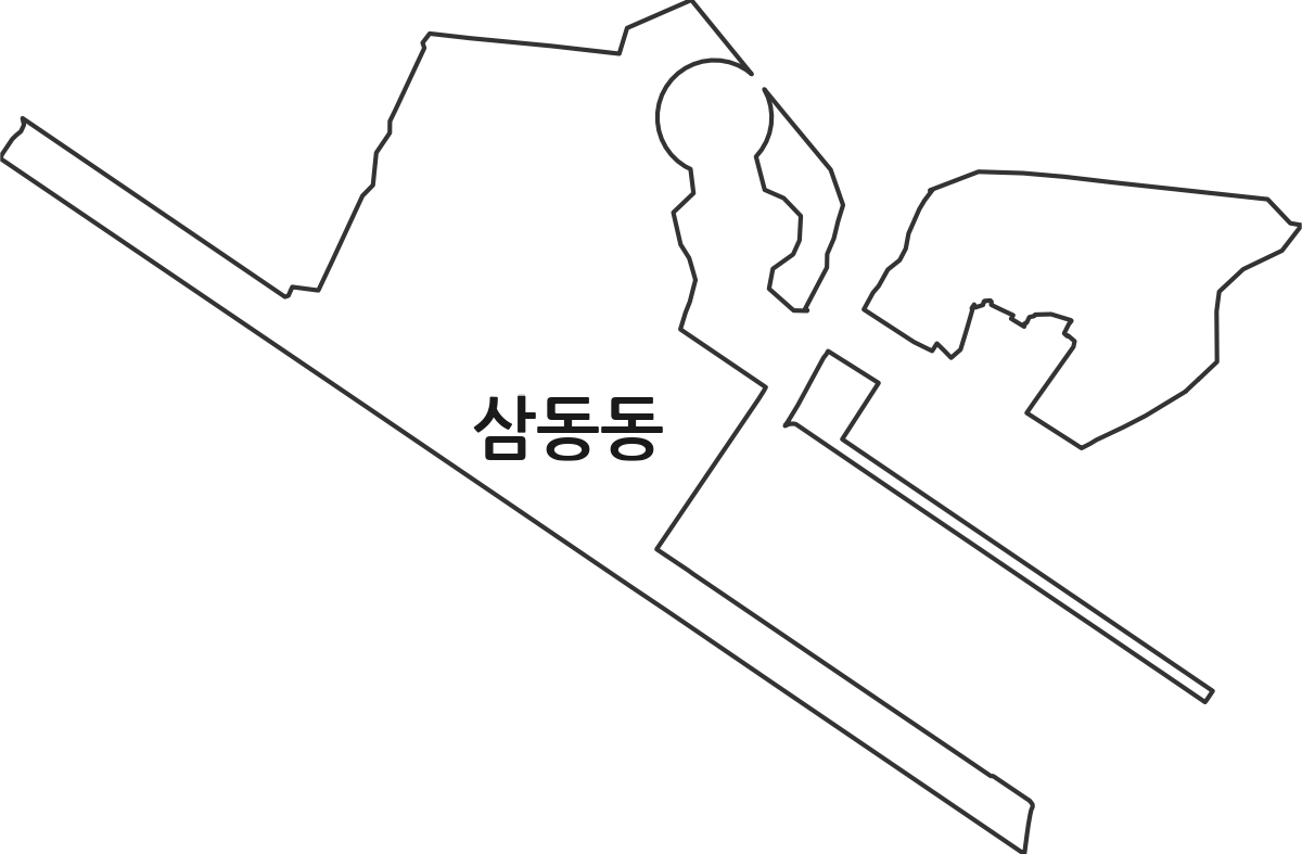 경상남도 창원시 성산구 삼동동 법정동 행정구역 경계 지도