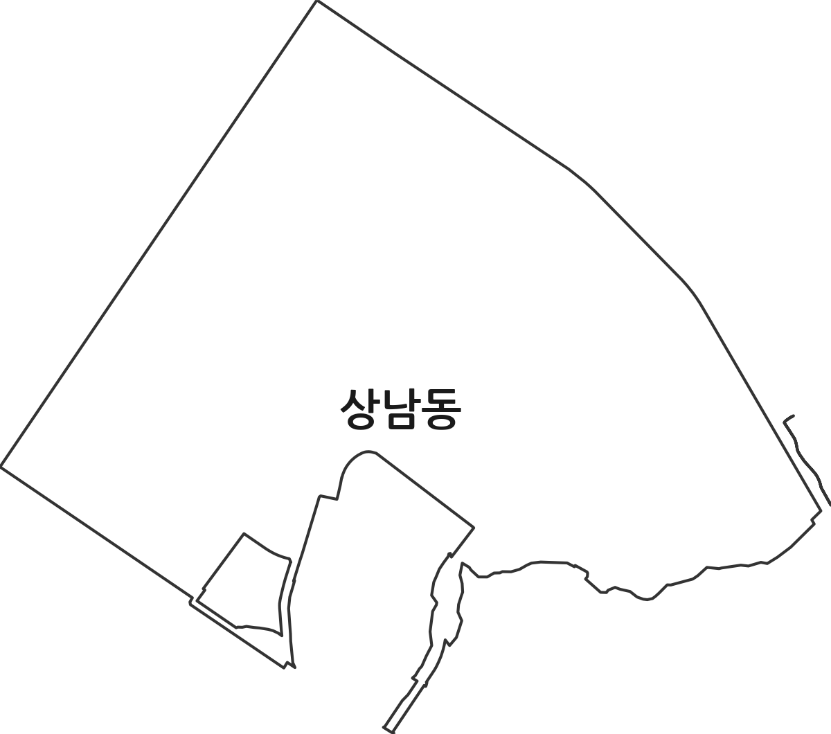 경상남도 창원시 성산구 상남동 법정동 행정구역 경계 지도