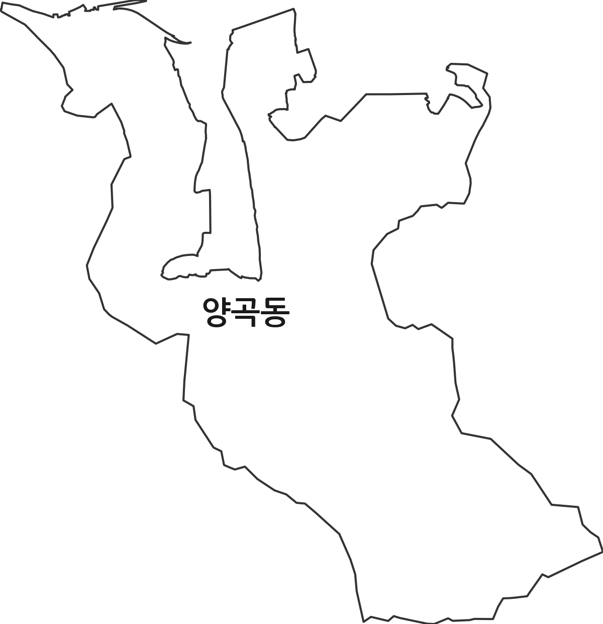 경상남도 창원시 성산구 양곡동 법정동 행정구역 경계 지도