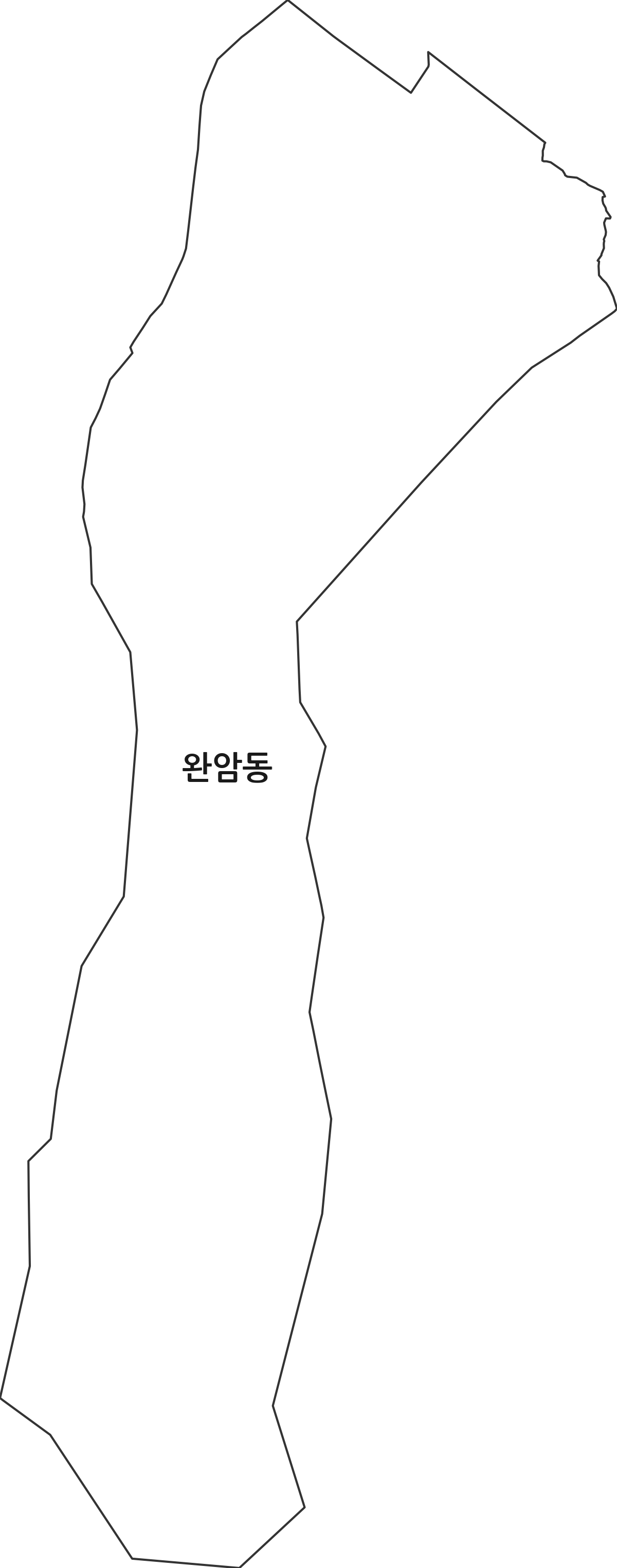 경상남도 창원시 성산구 완암동 법정동 행정구역 경계 지도