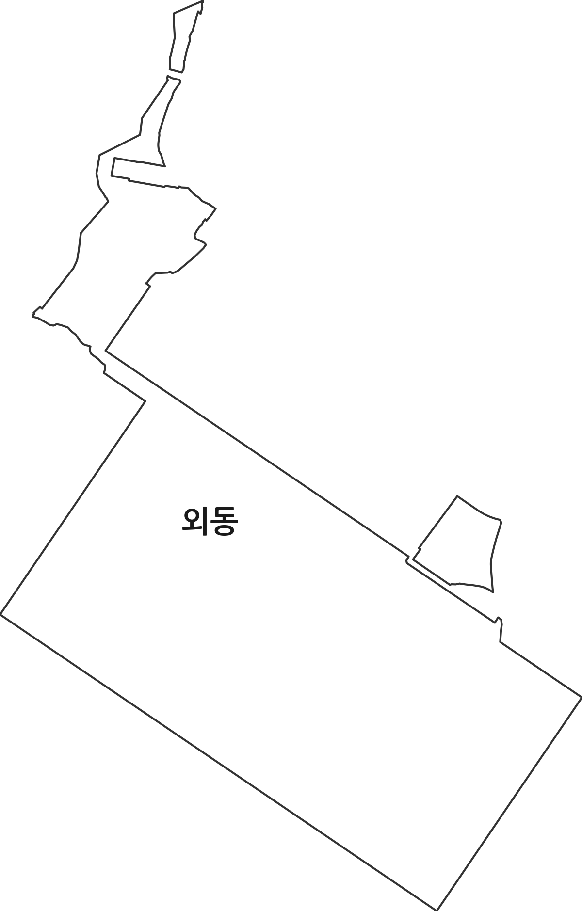 경상남도 창원시 성산구 외동 법정동 행정구역 경계 지도
