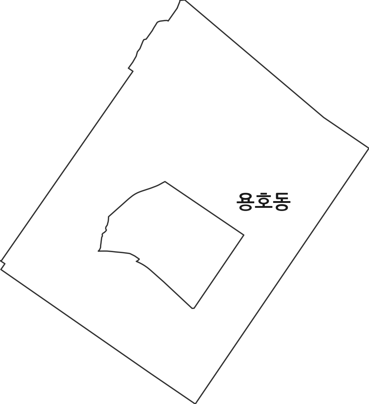 경상남도 창원시 성산구 용호동 법정동 행정구역 경계 지도