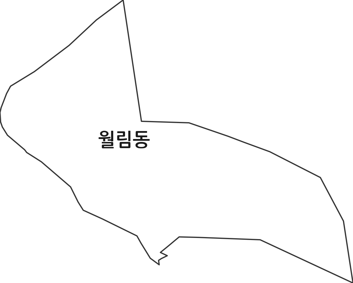 경상남도 창원시 성산구 월림동 법정동 행정구역 경계 지도
