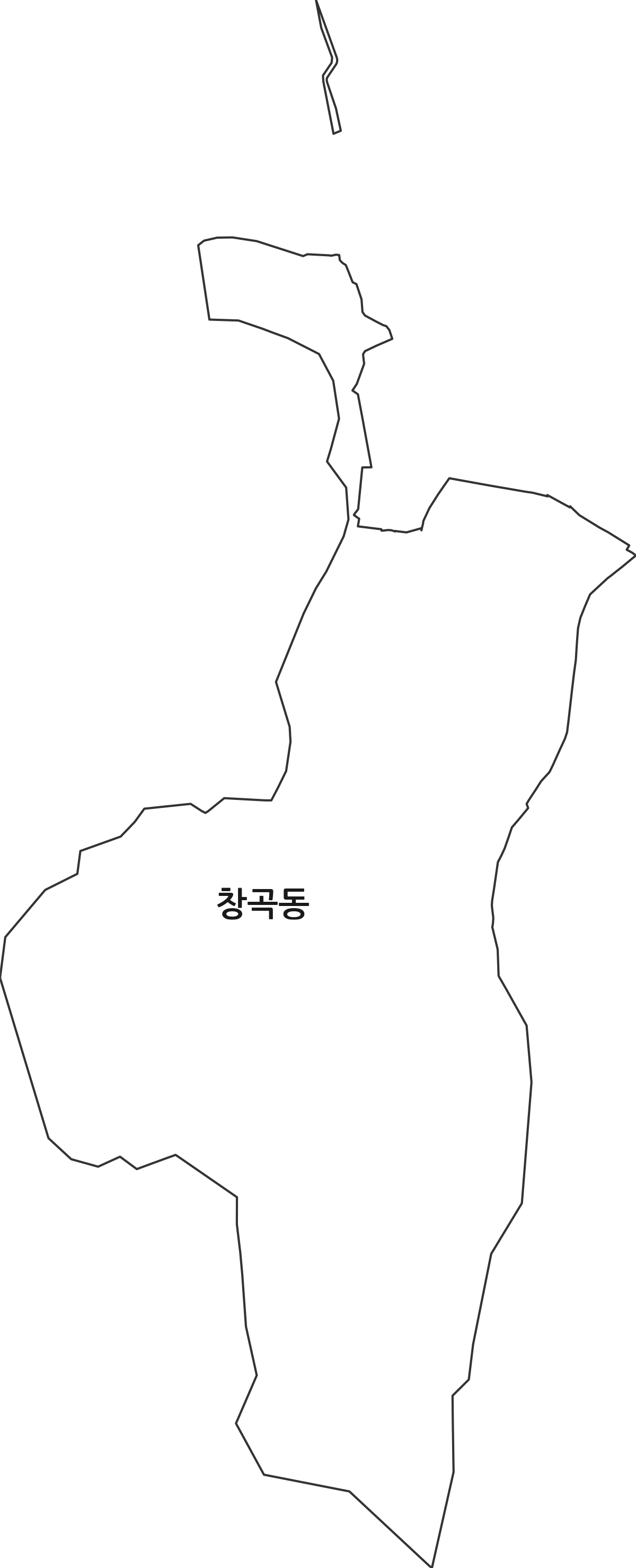 경상남도 창원시 성산구 창곡동 법정동 행정구역 경계 지도