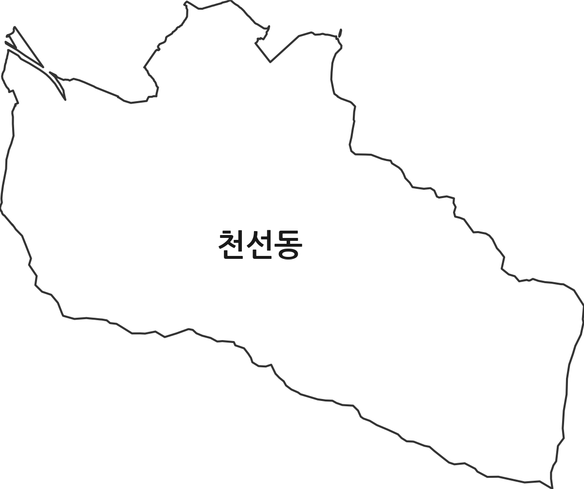 경상남도 창원시 성산구 천선동 법정동 행정구역 경계 지도