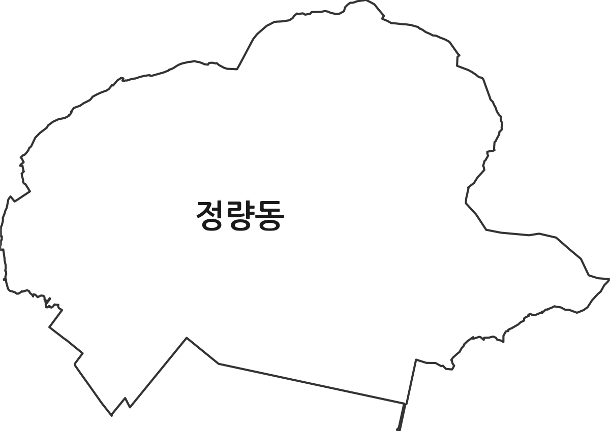경상남도 통영시 정량동 법정동 행정구역 경계 지도