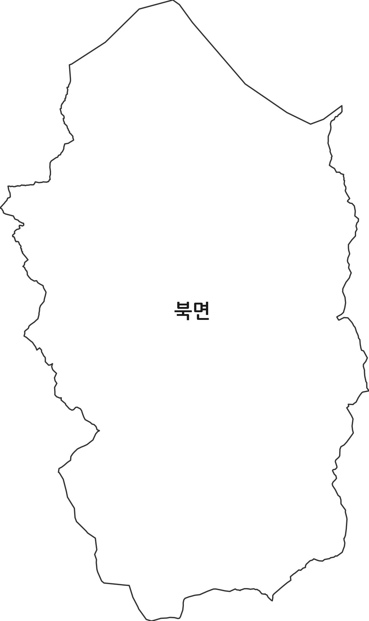 경상남도 창원시 의창구 북면 행정동 행정구역 경계 지도