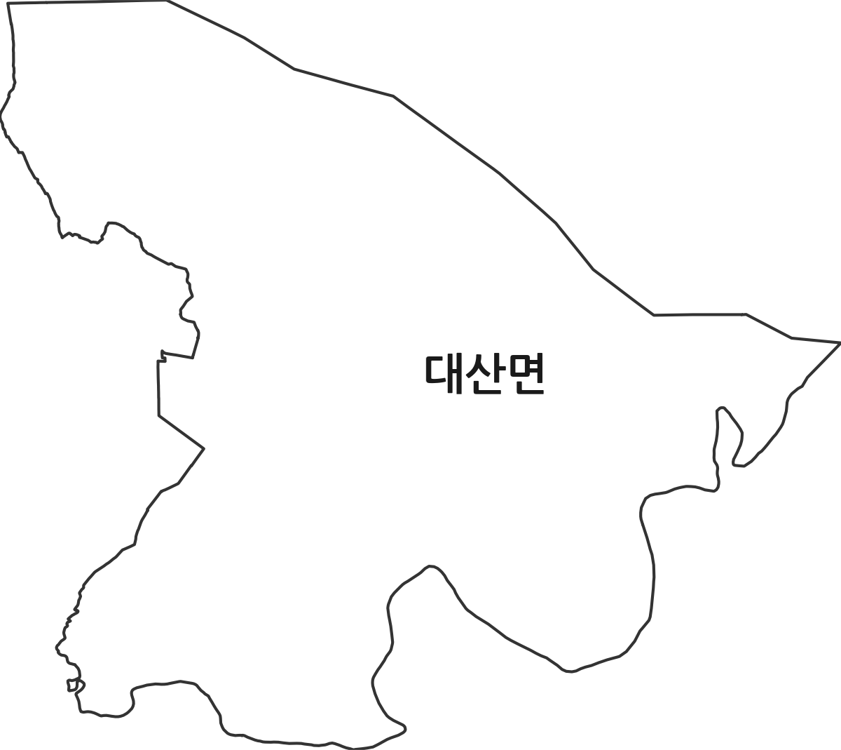 경상남도 창원시 의창구 대산면 법정동 행정구역 경계 지도