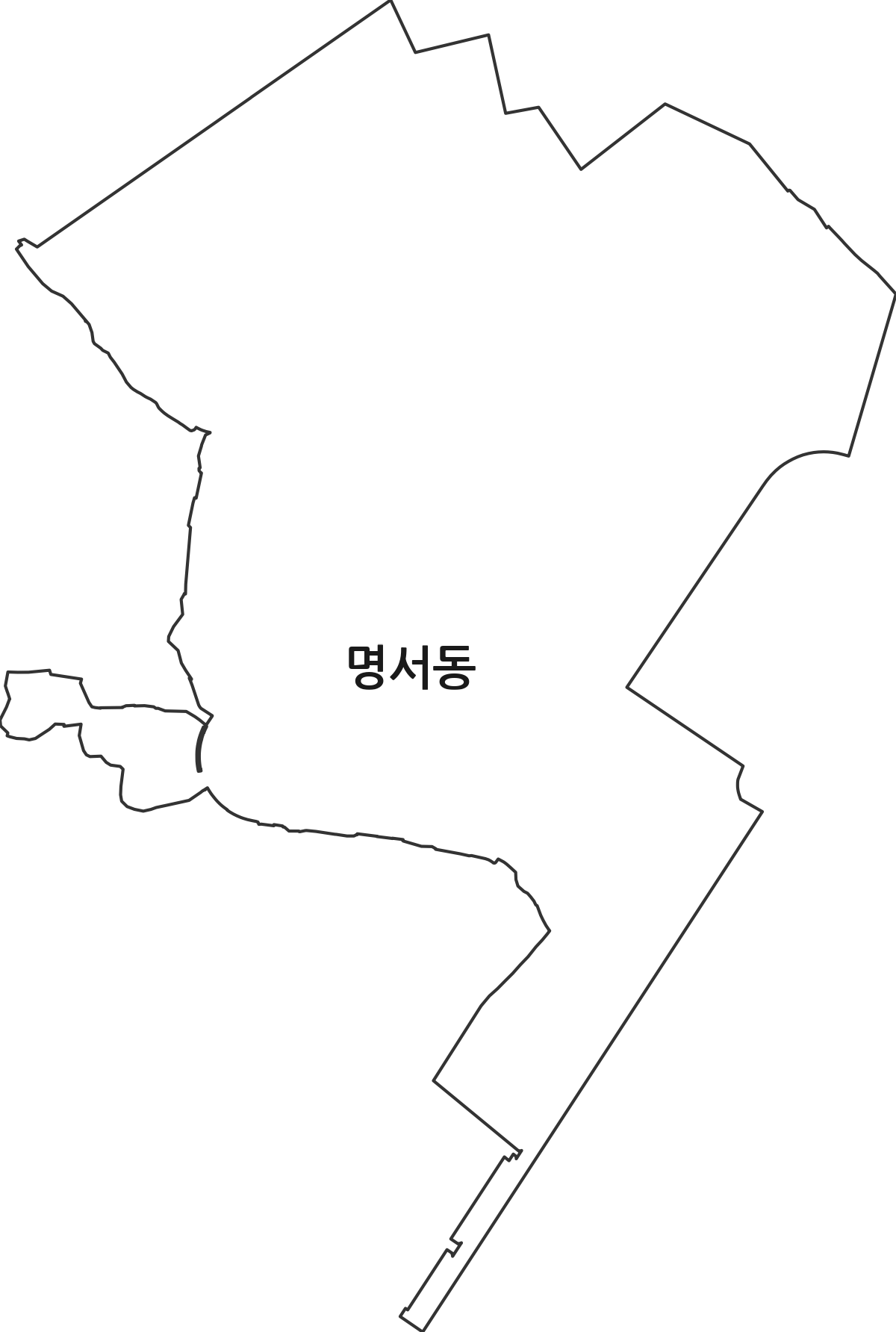 경상남도 창원시 의창구 명서동 법정동 행정구역 경계 지도