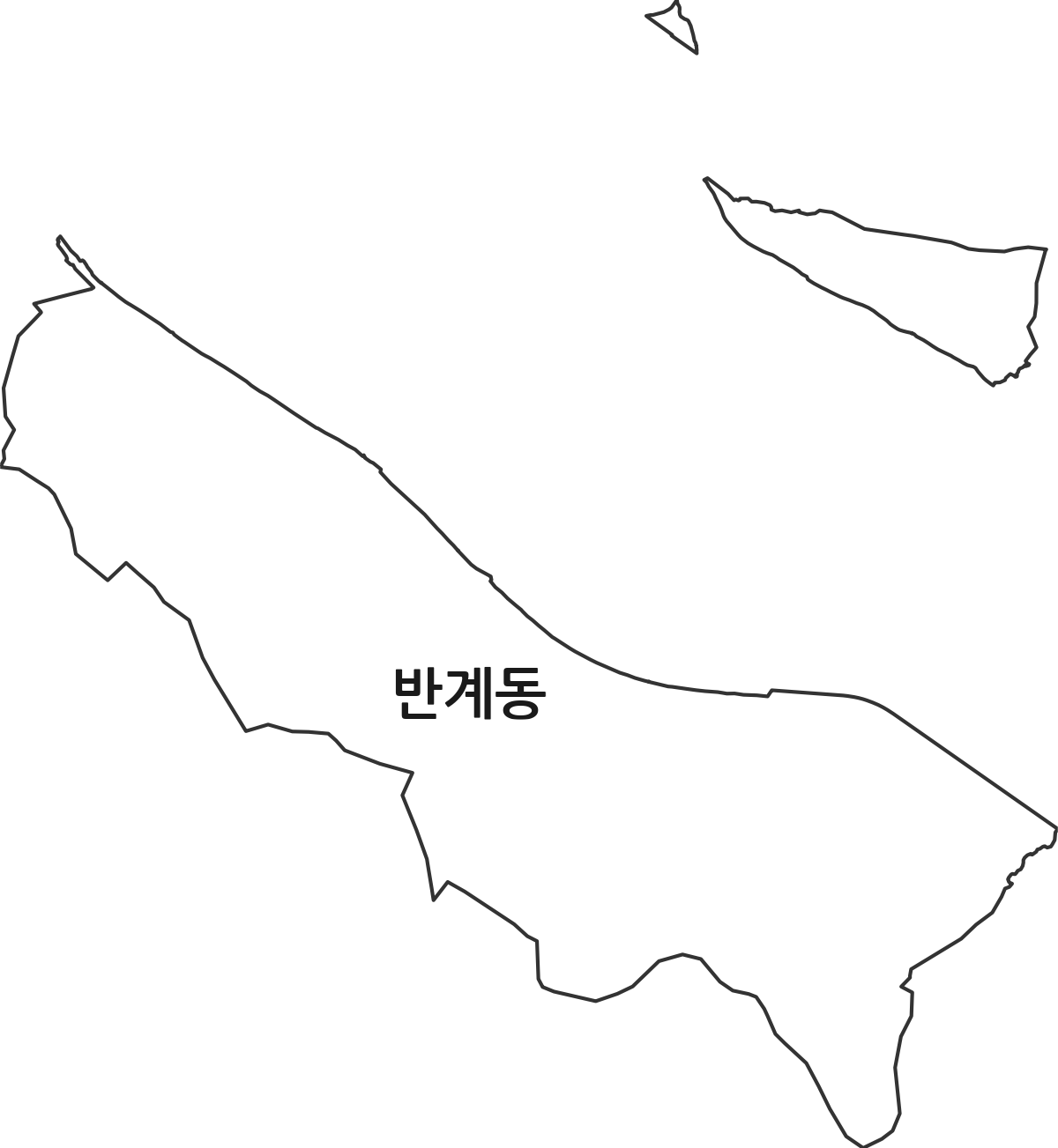 경상남도 창원시 의창구 반계동 법정동 행정구역 경계 지도