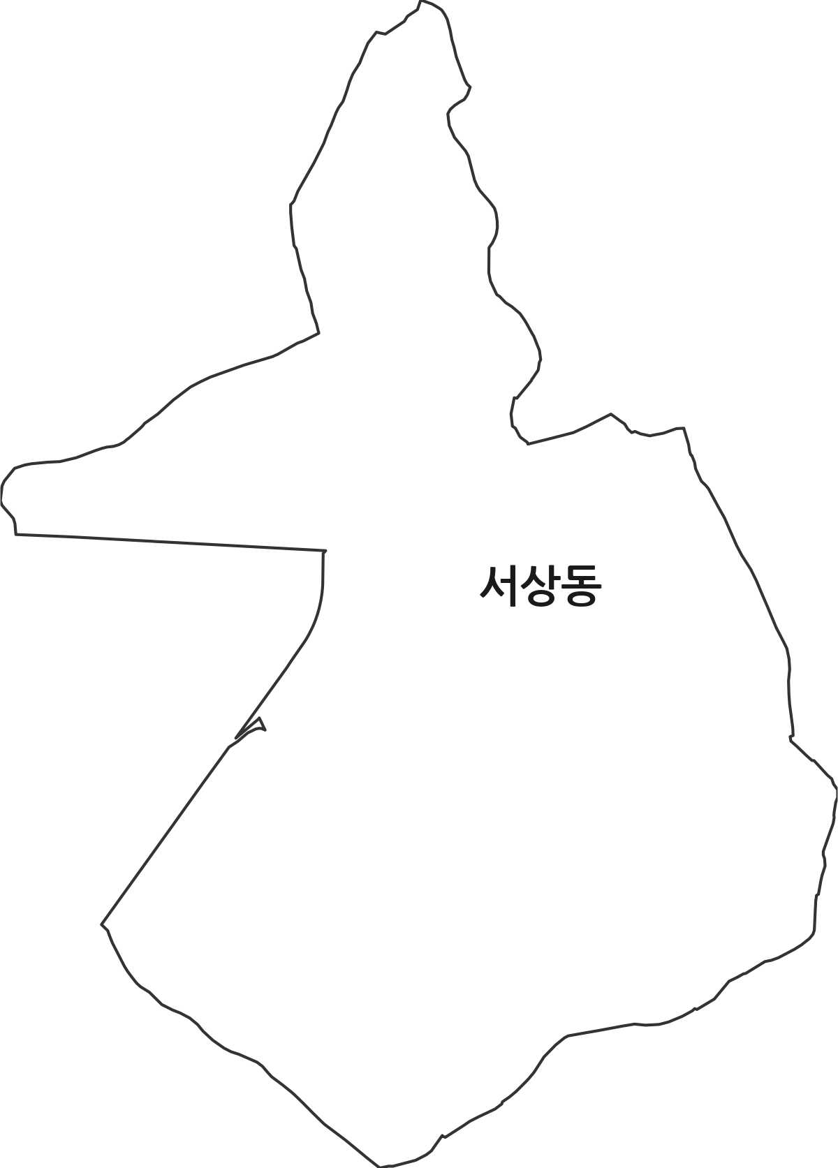 경상남도 창원시 의창구 서상동 법정동 행정구역 경계 지도