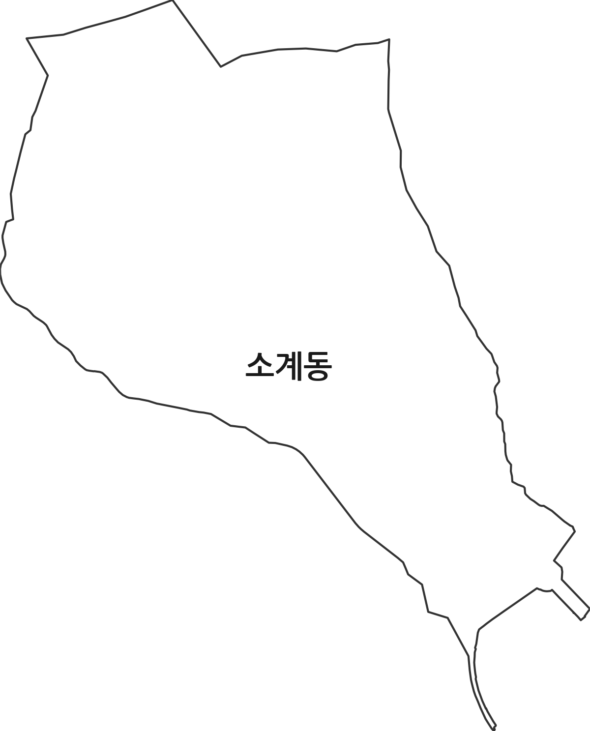 경상남도 창원시 의창구 소계동 법정동 행정구역 경계 지도