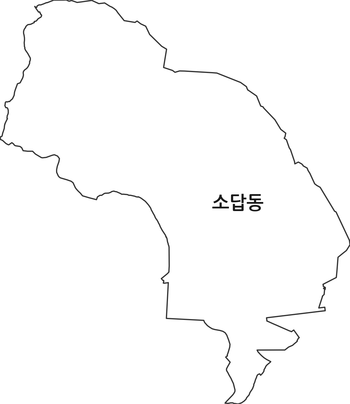 경상남도 창원시 의창구 소답동 법정동 행정구역 경계 지도