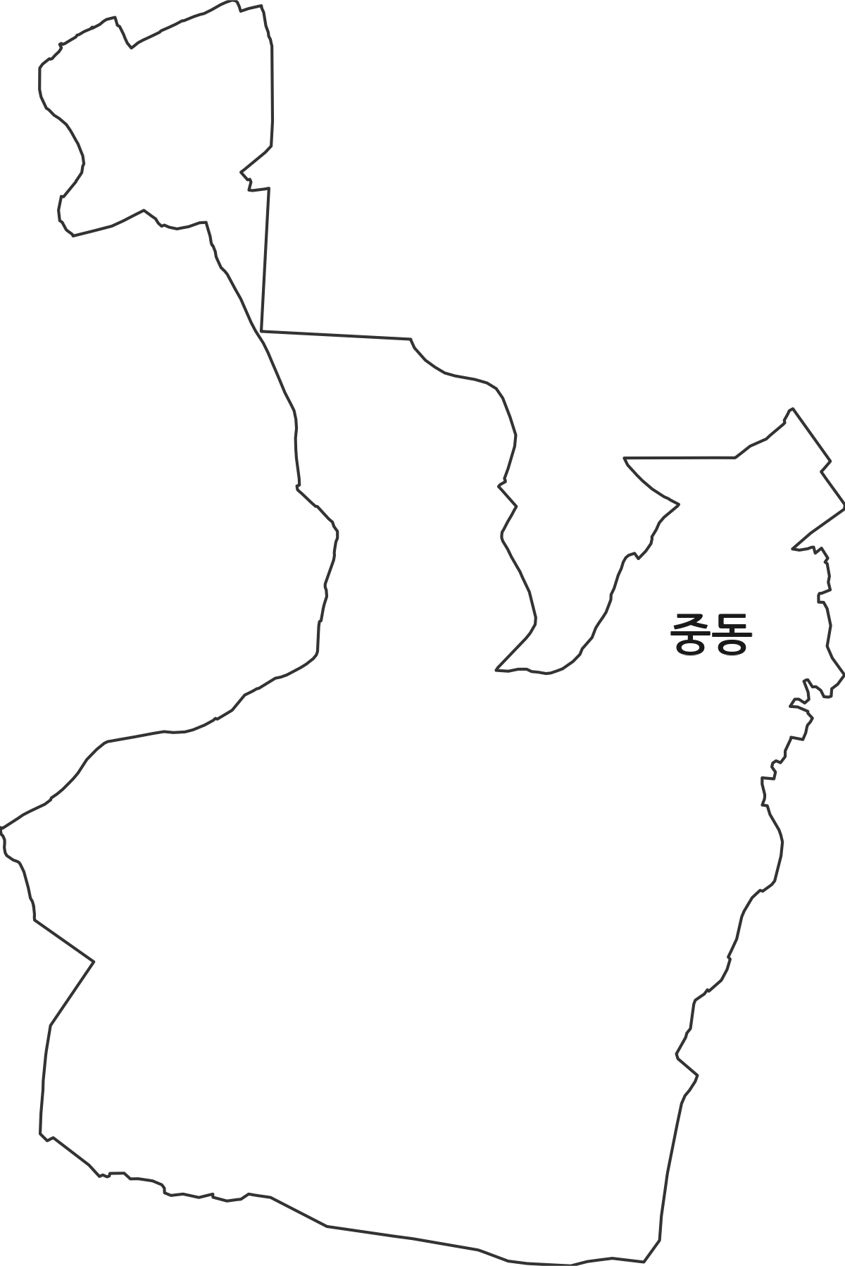 경상남도 창원시 의창구 중동 법정동 행정구역 경계 지도