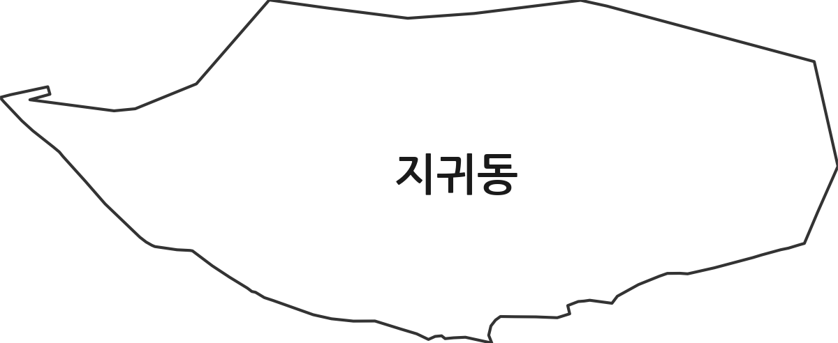 경상남도 창원시 의창구 지귀동 법정동 행정구역 경계 지도