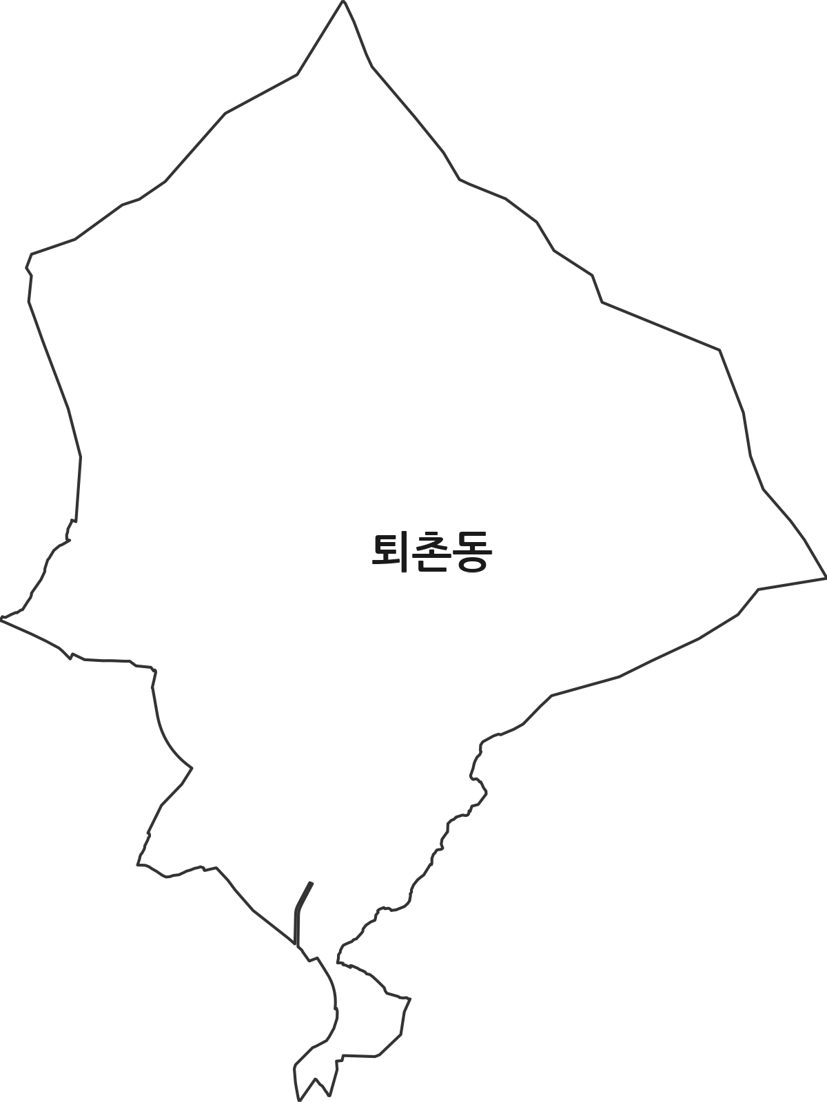 경상남도 창원시 의창구 퇴촌동 법정동 행정구역 경계 지도