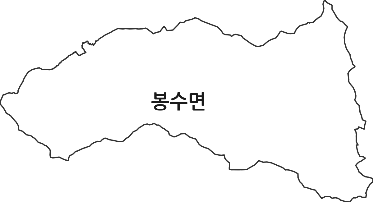 경상남도 의령군 봉수면 행정동 행정구역 경계 지도