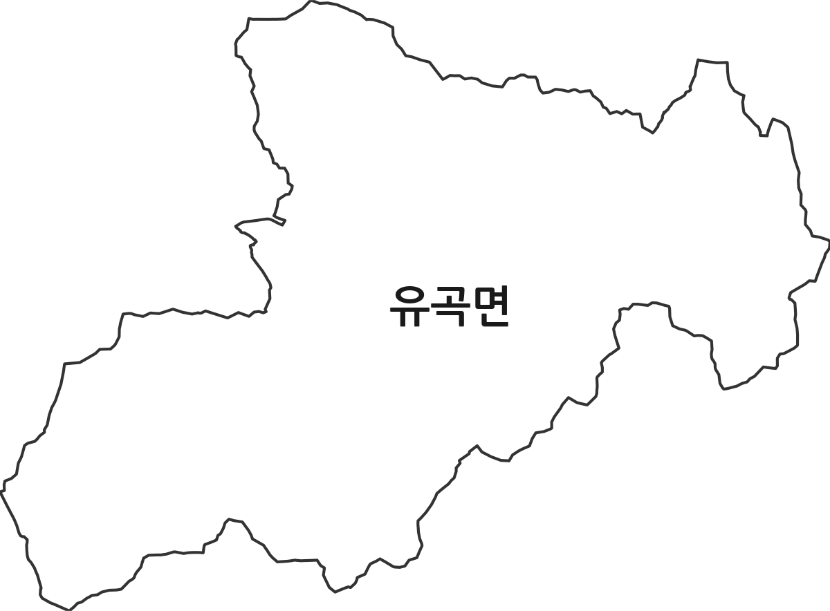 경상남도 의령군 유곡면 행정동 행정구역 경계 지도