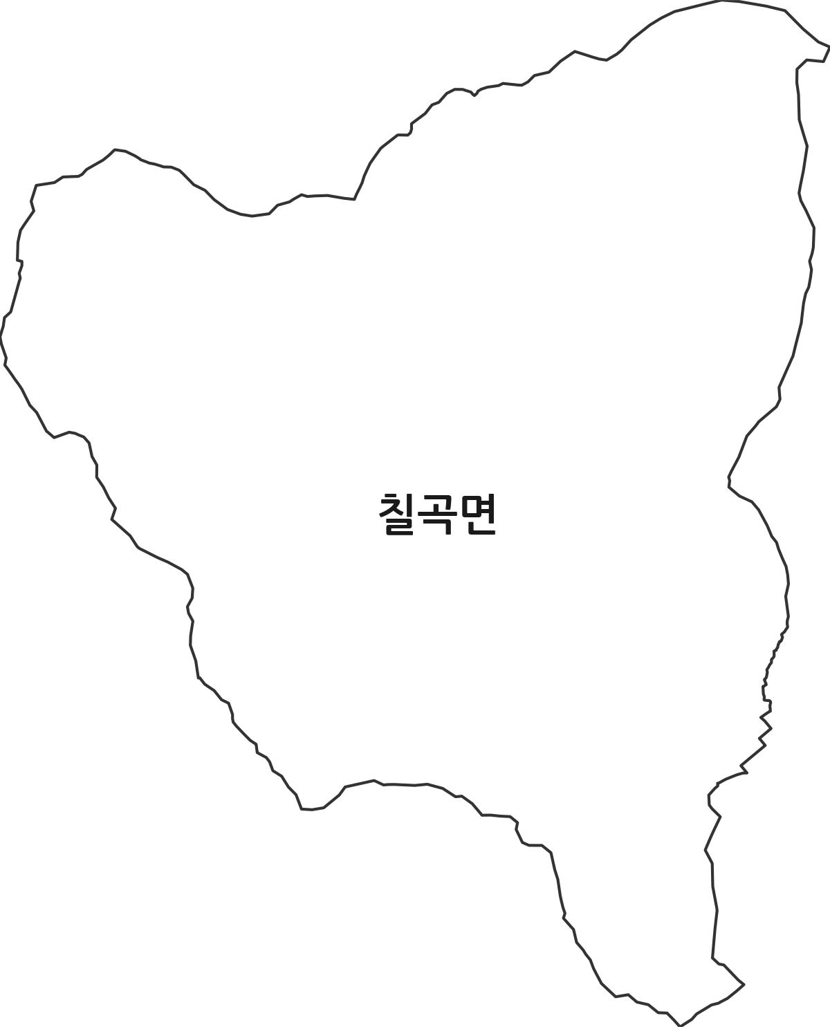 경상남도 의령군 칠곡면 행정동 행정구역 경계 지도