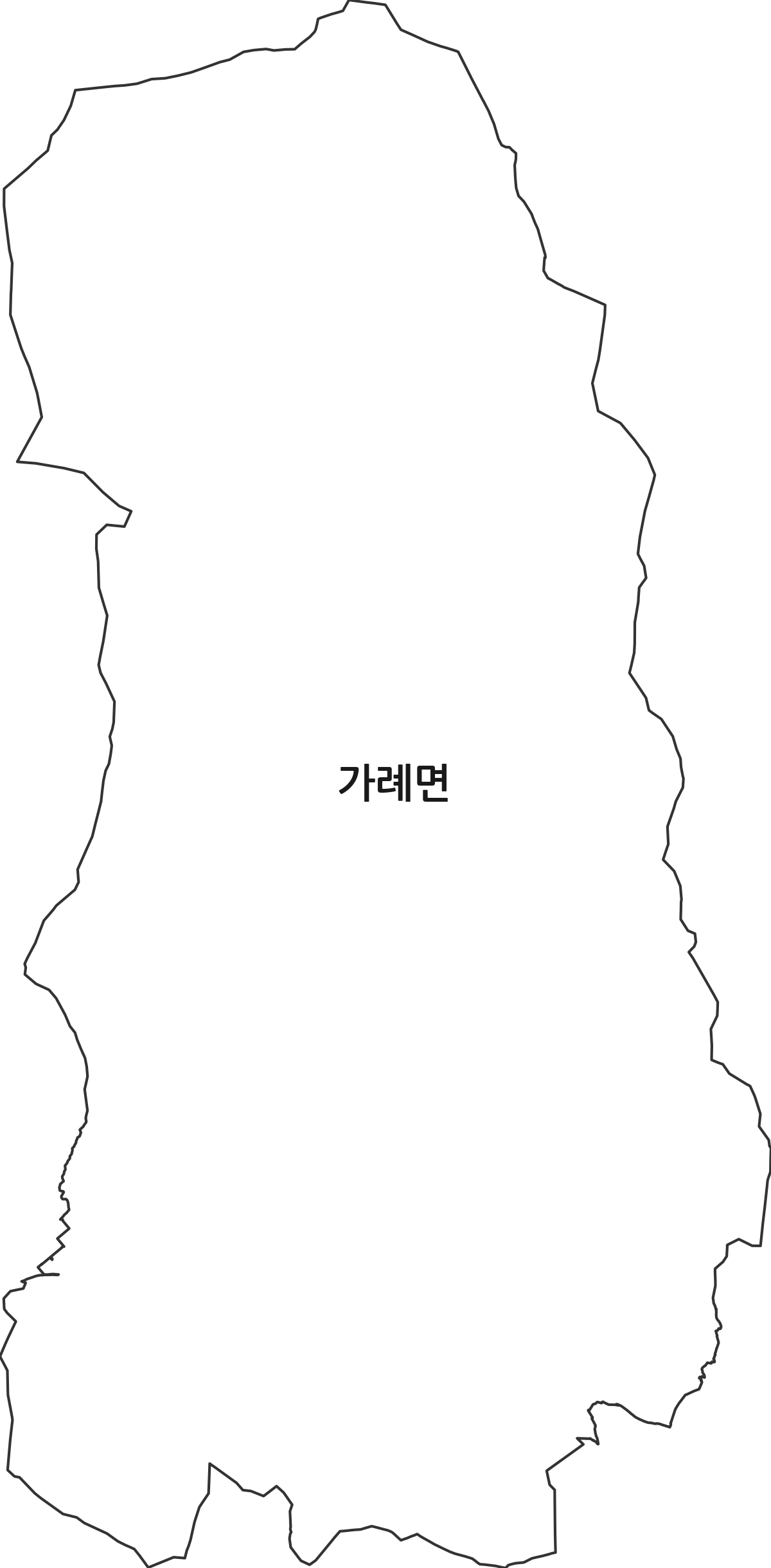 경상남도 의령군 가례면 법정동 행정구역 경계 지도