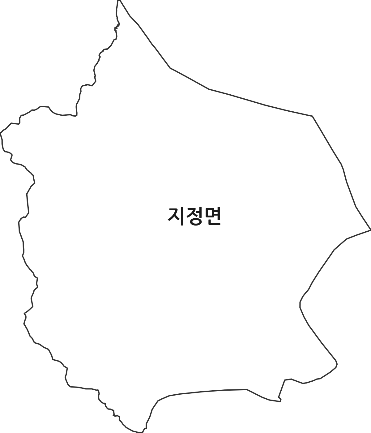 경상남도 의령군 지정면 법정동 행정구역 경계 지도