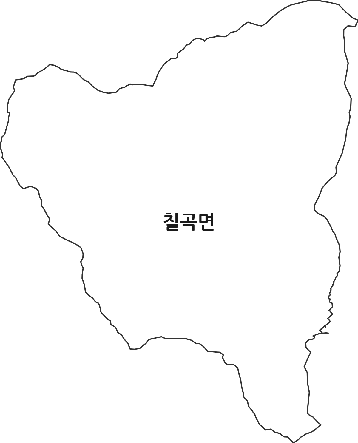 경상남도 의령군 칠곡면 법정동 행정구역 경계 지도