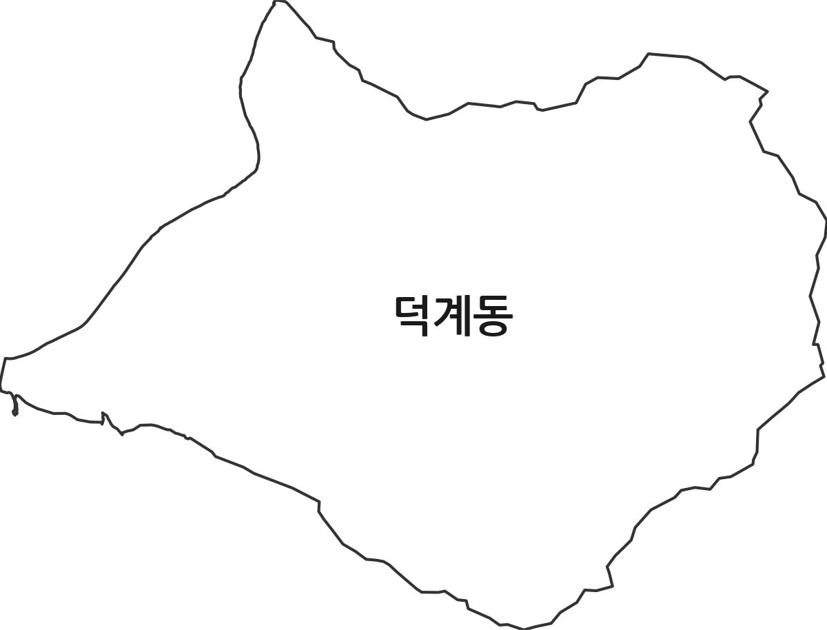 경상남도 양산시 덕계동 행정동 행정구역 경계 지도