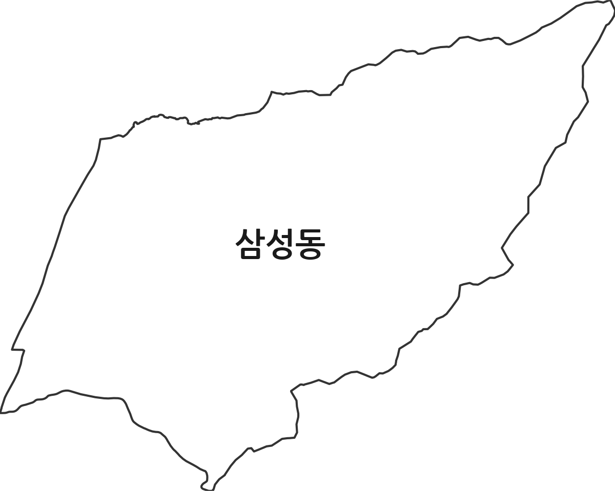 경상남도 양산시 삼성동 행정동 행정구역 경계 지도