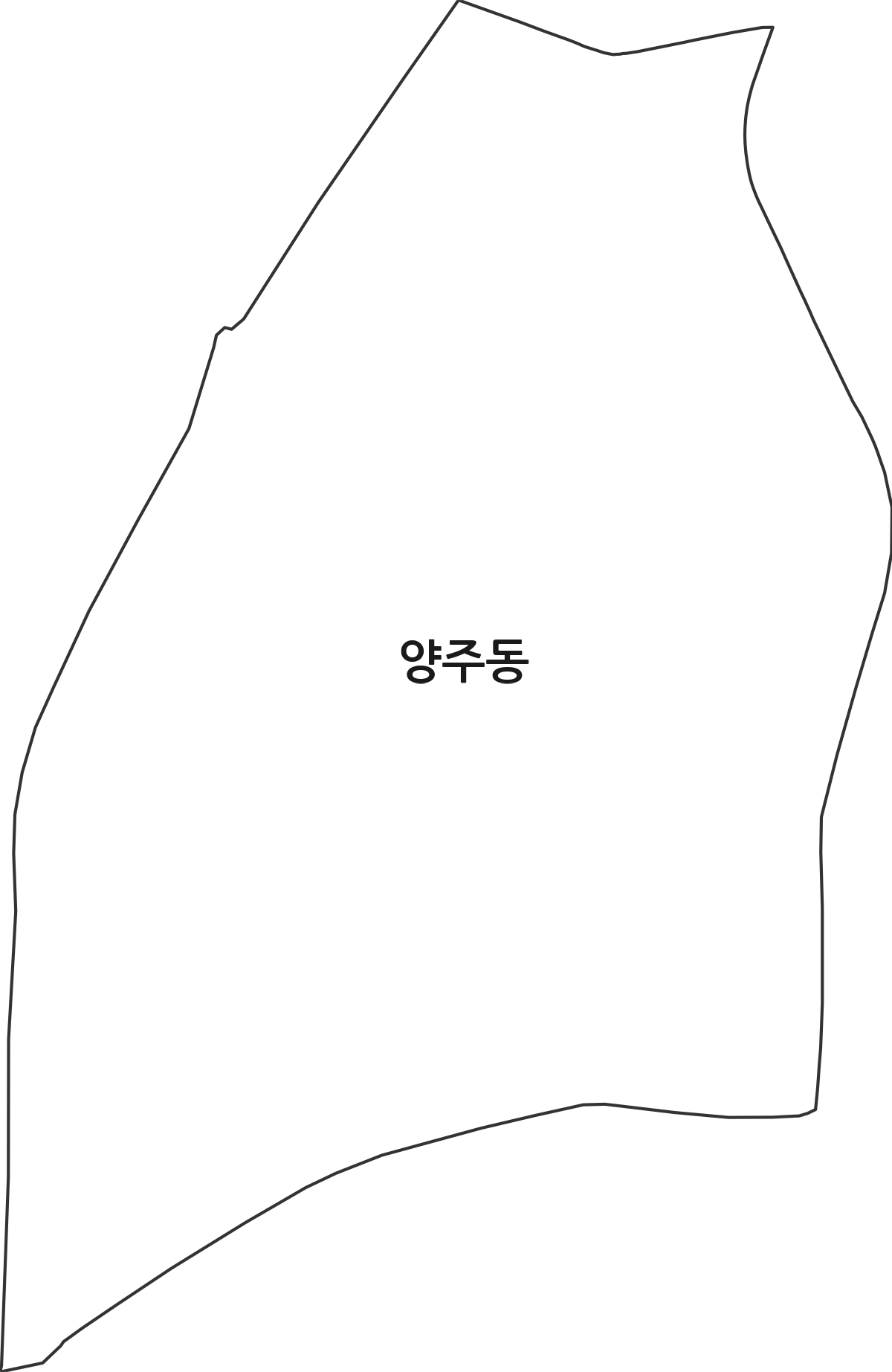 경상남도 양산시 양주동 행정동 행정구역 경계 지도