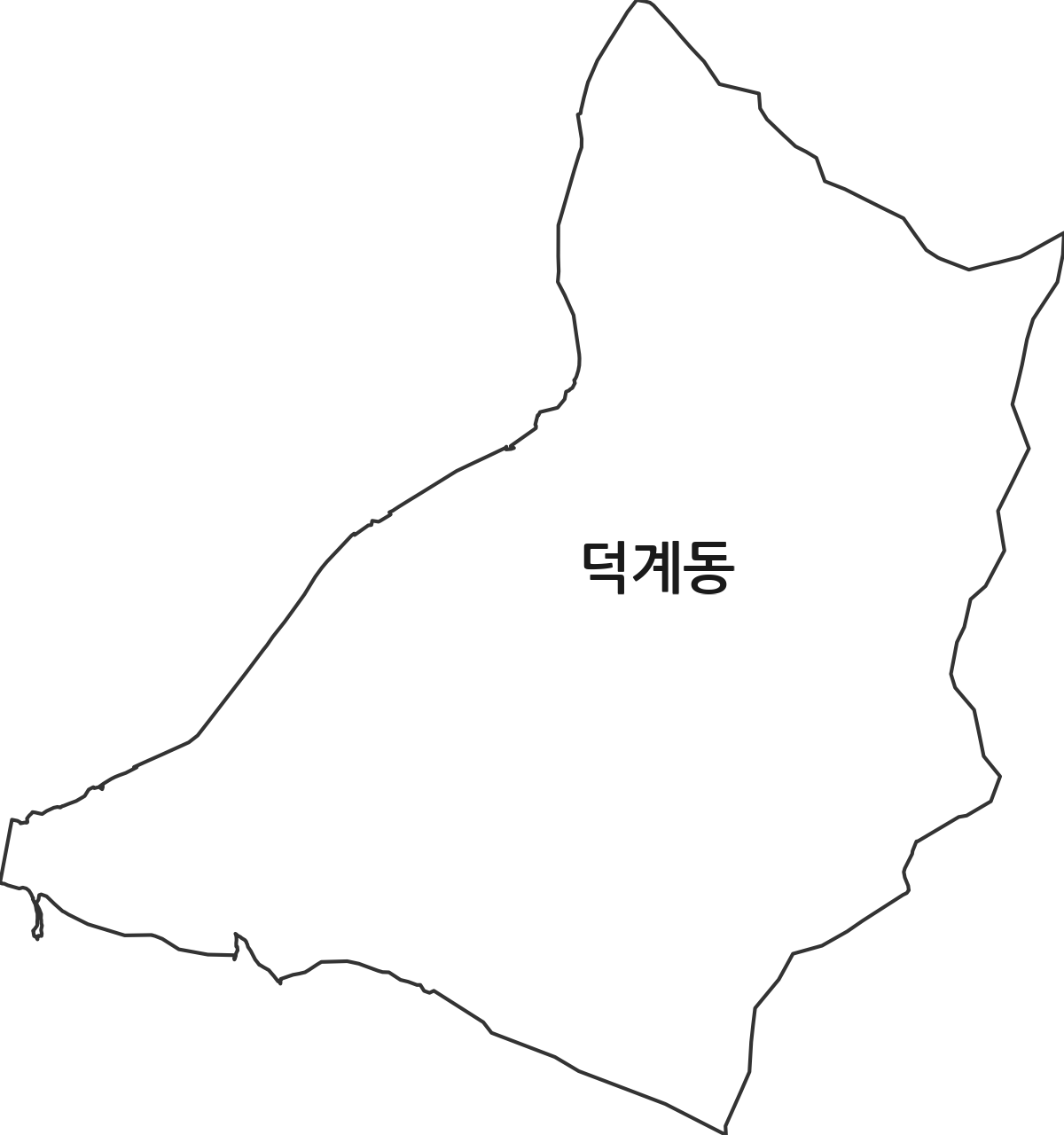 경상남도 양산시 덕계동 법정동 행정구역 경계 지도