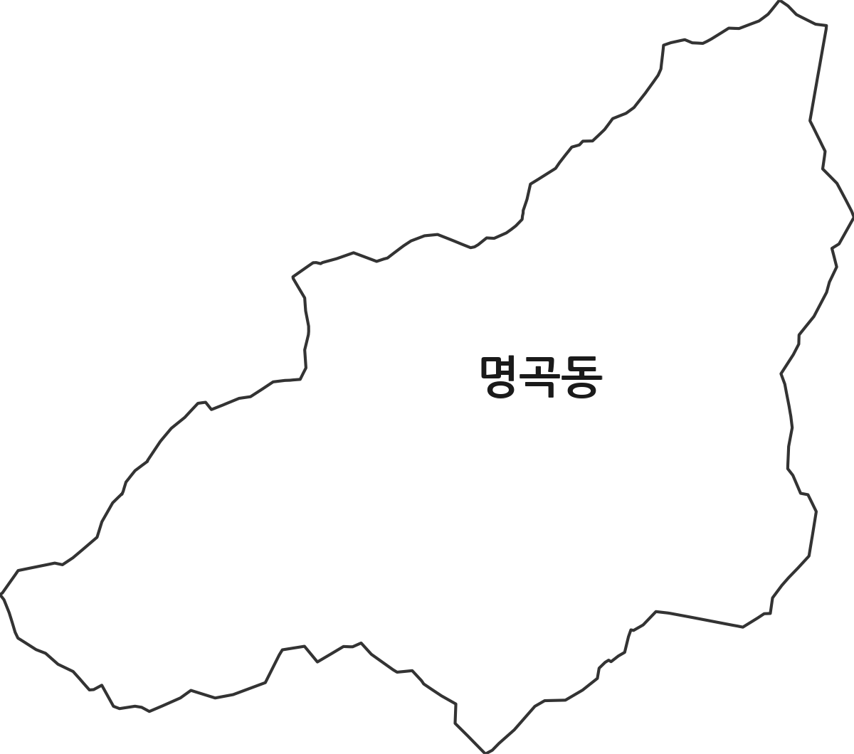 경상남도 양산시 명곡동 법정동 행정구역 경계 지도