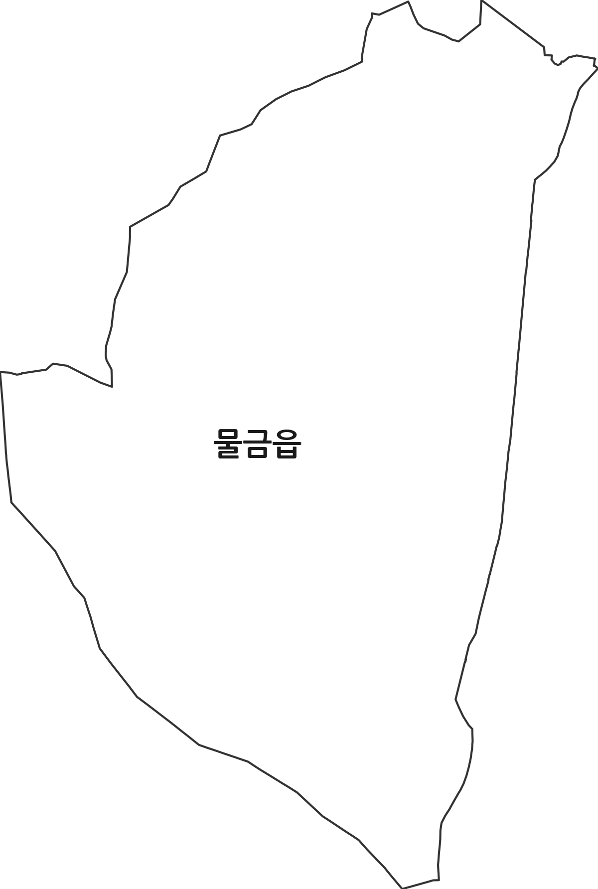 경상남도 양산시 물금읍 법정동 행정구역 경계 지도