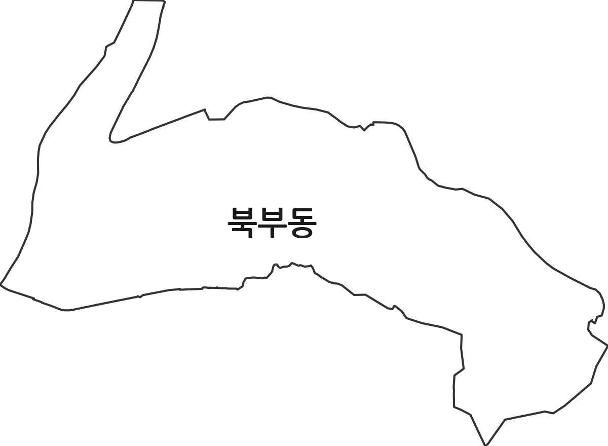 경상남도 양산시 북부동 법정동 행정구역 경계 지도
