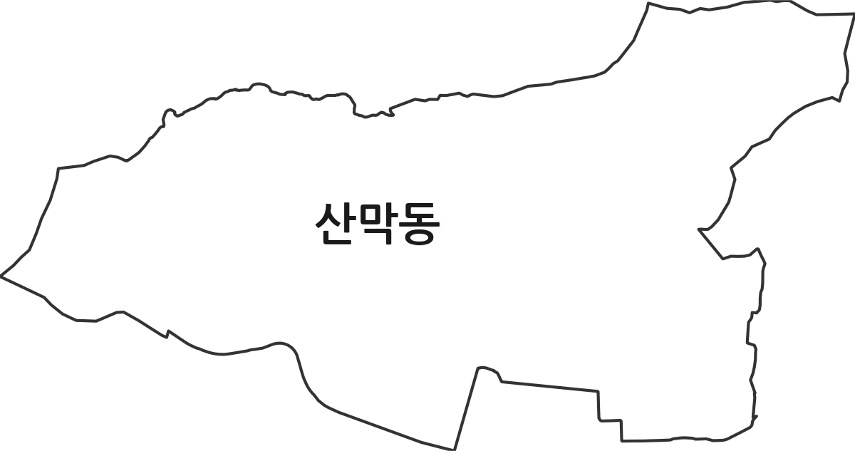 경상남도 양산시 산막동 법정동 행정구역 경계 지도
