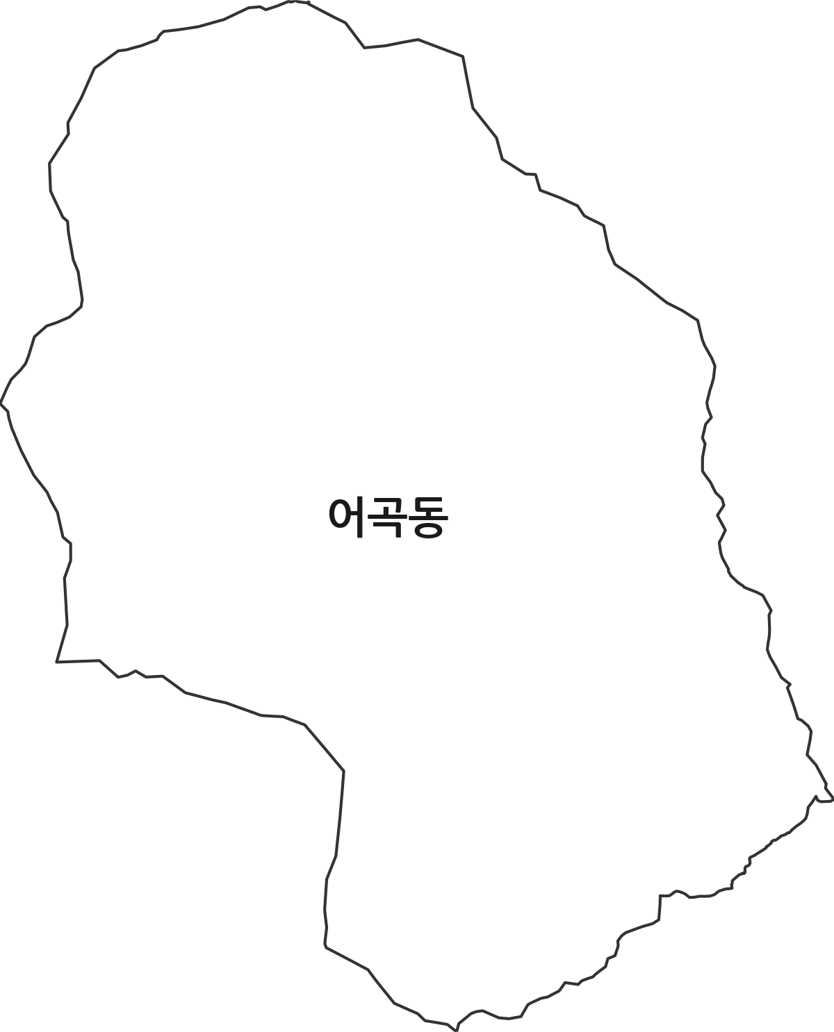 경상남도 양산시 어곡동 법정동 행정구역 경계 지도