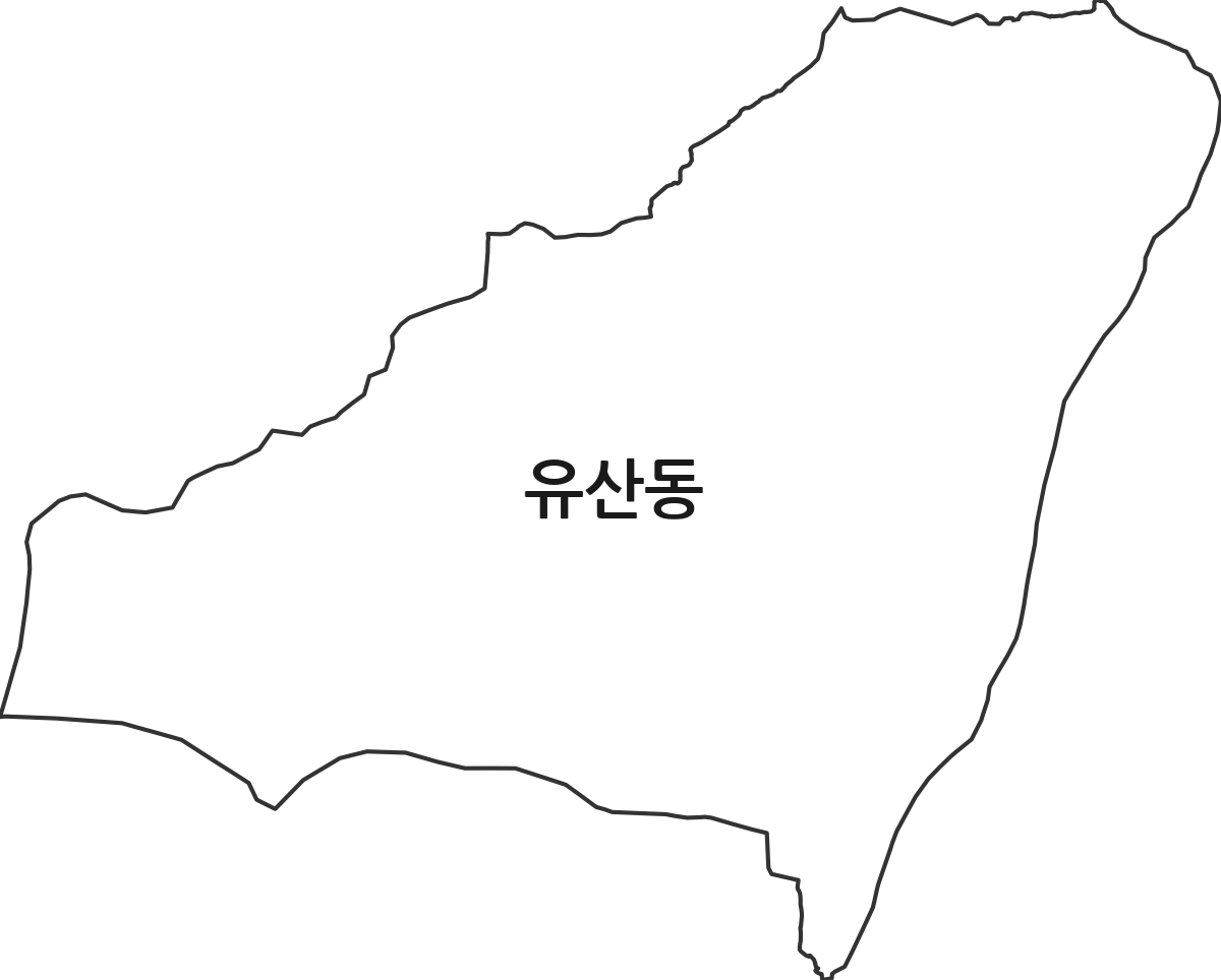 경상남도 양산시 유산동 법정동 행정구역 경계 지도