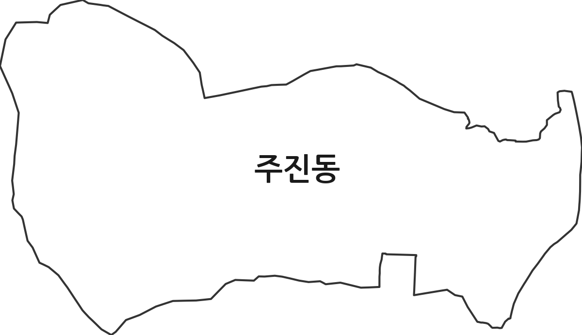 경상남도 양산시 주진동 법정동 행정구역 경계 지도